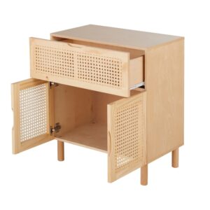 wohnli-moebel-suche-248313-1 Kleinmöbel mit 2 Türen und 1 Schublade 60x70x37cm Spanplatte Beige Maisons du Monde Möbel Wohnzimmermöbel Aufbewahrungsmöbel