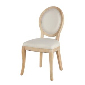 Beigefarbene Stühle aus recyceltem Textil (x2) 51x96x57cm Polyester Weiß Maisons du Monde Möbel Esszimmermöbel Stühle