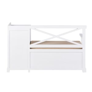 wohnli-moebel-suche-248520-1 135x81x51cm Holz Weiß Maisons du Monde Möbel Flurmöbel Dielenbänke