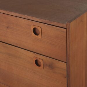 Kommode Vintage mit 3 Schubladen 90.8x89.8x45cm Holz Braun Maisons du Monde Möbel Schlafzimmermöbel Kommoden