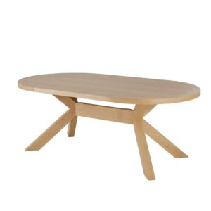 Ovaler Esstisch für 8-10 Personen aus Holz L200cm 200x75x110cm Holz Beige Maisons du Monde Möbel Esszimmermöbel Esstische