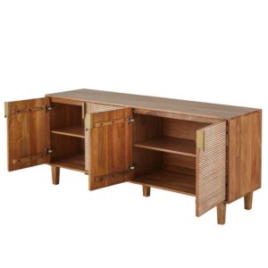 wohnli-moebel-suche-249390-1 Buffet mit 4 Türen 160.2x71x47.5cm Holz Braun Maisons du Monde Möbel Esszimmermöbel Sideboards, Highboards & niedrige Anrichten