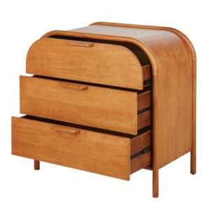 Kommode aus massivem Mangoholz mit 3 Schubladen 88.5x91.5x48.5cm Holz Braun Maisons du Monde Möbel Schlafzimmermöbel Kommoden