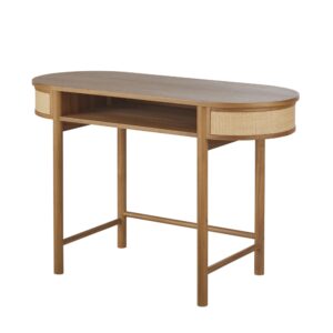 Schreibtisch aus Akazienholz und Rattan 117x77x50cm Holz Braun Maisons du Monde Möbel Büromöbel Schreibtische