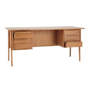wohnli-moebel-suche-249836-1 Vintage Schreibtisch aus massiver Eiche 166x75x75cm Holz Braun Maisons du Monde Möbel Büromöbel Schreibtische