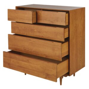 Kommode Vintage mit 5 Schubladen 100x110x45cm Holz Braun Maisons du Monde Möbel Schlafzimmermöbel Kommoden