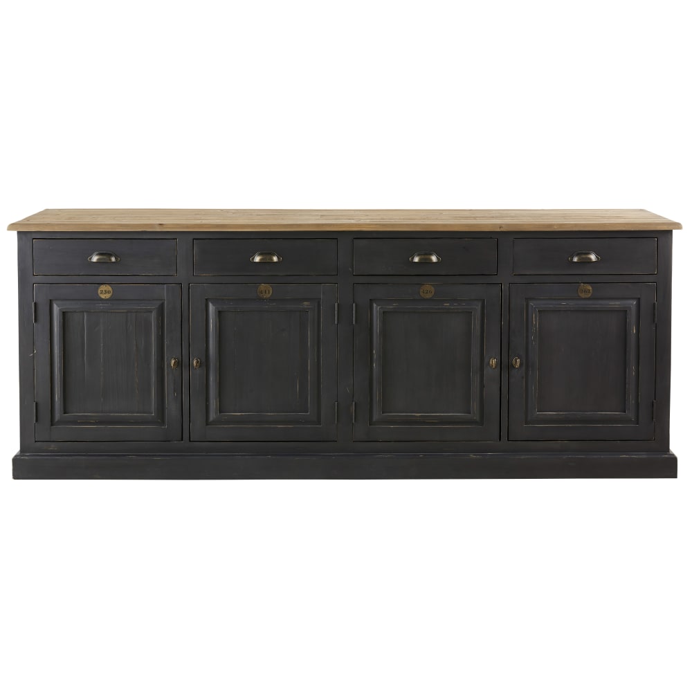 Wohnli Möbelsuche - Buffet mit 4 Türen und 4 Schubladen aus Recycling-Kiefernholz