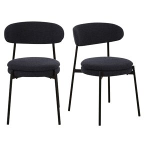 Wohnli Möbelsuche - 2er Set Stühle mit recyceltem Bouclé-Bezug