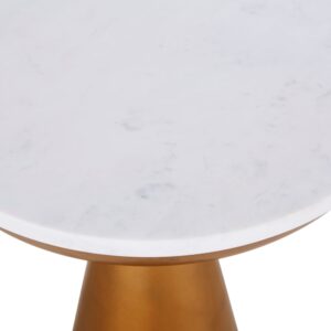 wohnli-moebel-suche-250237-1 Beistelltisch aus goldfarbenem Aluminium und weißer Marmor 39.5x58x39.5cm Stahl Weiß Maisons du Monde Möbel Wohnzimmermöbel Beistelltische