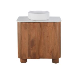 Wohnli Möbelsuche - Waschtischunterschrank mit Platte aus Stein in Terrazzo-Optik