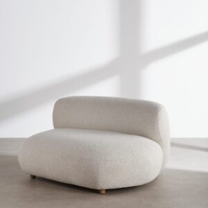 130x71.5x121.5cm Polyester Beige Maisons du Monde Sofas und Sessel Sessel, Poufs und Fußbänke Sessel