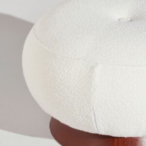 64x39x64cm Polyester Weiß Maisons du Monde Sofas und Sessel Sessel, Poufs und Fußbänke Sessel