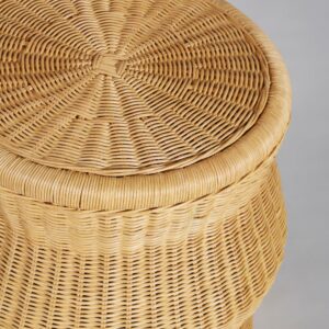 45x47x45cm Rattan Beige Maisons du Monde Möbel Wohnzimmermöbel Beistelltische