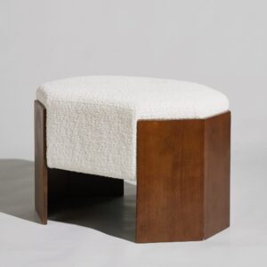 65x46.5x45.5cm Polyester Weiß Maisons du Monde Sofas und Sessel Sessel, Poufs und Fußbänke Sessel