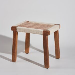 wohnli-moebel-suche-251137-1 Hocker aus Mangoholz mit Baumwollflechtung 47x43x35cm Holz Braun Maisons du Monde Möbel Wohnzimmermöbel Hocker