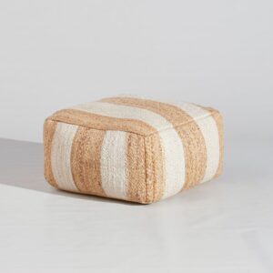 wohnli-moebel-suche-251144-1 Geflochtener Jute-Pouf 54x35x54cm Jute Weiß Maisons du Monde Sofas und Sessel Sessel, Poufs und Fußbänke Sessel