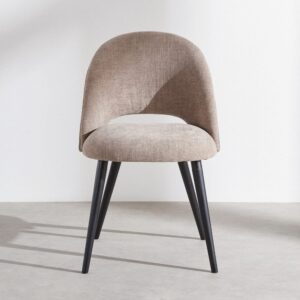 53x80x55cm Polyester Beige Maisons du Monde Möbel Esszimmermöbel Stühle