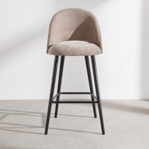 54x111x57cm Polyester Beige Maisons du Monde Möbel Esszimmermöbel Barhocker