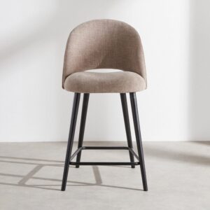 52.5x98x54.5cm Polyester Beige Maisons du Monde Möbel Esszimmermöbel Barhocker