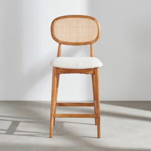 44x100.5x51cm Rohrgeflecht Beige Maisons du Monde Möbel Esszimmermöbel Barhocker