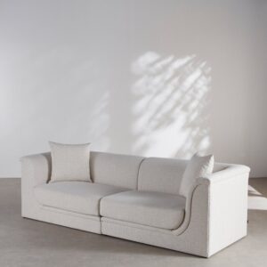 260x87x94cm Polyester Beige Maisons du Monde Sofas und Sessel Sofas 2-Sitzer-Sofas & 3-Sitzer-Sofas