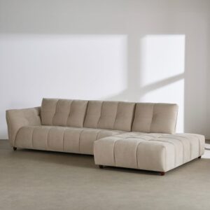 328x85x190cm Polyester Beige Maisons du Monde Sofas und Sessel Sofas Ecksofas