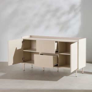 140x75.7x40cm Spanplatte Beige Maisons du Monde Möbel Esszimmermöbel Sideboards, Highboards & niedrige Anrichten