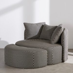 124x83.5x114cm Polyester Grau Maisons du Monde Sofas und Sessel Sofas 2-Sitzer-Sofas & 3-Sitzer-Sofas