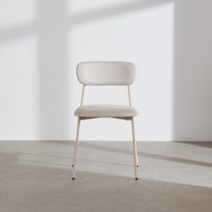 49x78.5x49.5cm Polyester Beige Maisons du Monde Möbel Esszimmermöbel Stühle