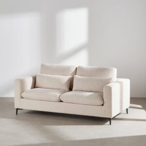 180x102x98cm Polyester Beige Maisons du Monde Sofas und Sessel Sofas 2-Sitzer-Sofas & 3-Sitzer-Sofas