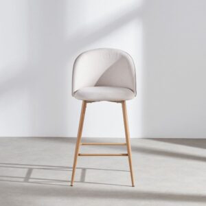 49x94x49.5cm Polyester Beige Maisons du Monde Möbel Esszimmermöbel Barhocker