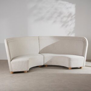 284x109x146cm Polyester Beige Maisons du Monde Möbel Esszimmermöbel Sitzbank und Holzbank