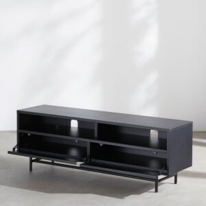 130x45.5x34.8cm Metall Schwarz Maisons du Monde Möbel Wohnzimmermöbel TV-Möbel