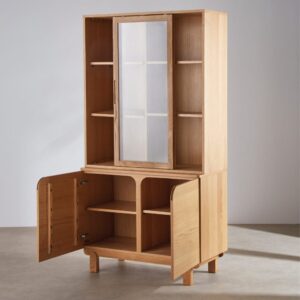 100x191x45cm Holz Beige Maisons du Monde Möbel Esszimmermöbel Geschirrschränke