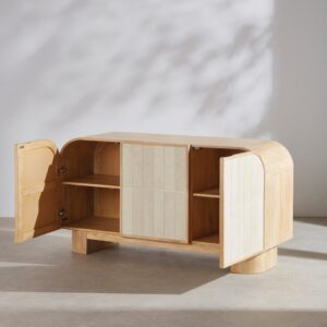 145x75x50cm Holz Weiß Maisons du Monde Möbel Esszimmermöbel Sideboards, Highboards & niedrige Anrichten