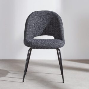 51x82.5x51cm Polyester Schwarz Maisons du Monde Möbel Esszimmermöbel Stühle