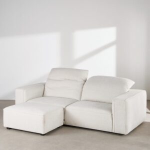 239x99x109cm Polyester Weiß Maisons du Monde Sofas und Sessel Sofas 2-Sitzer-Sofas & 3-Sitzer-Sofas