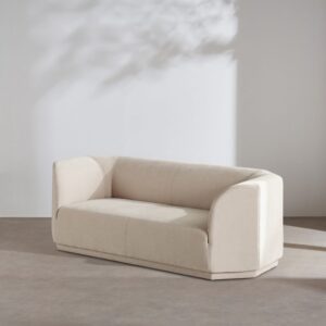 wohnli-moebel-suche-252821-1 2-Sitzer-Sofa aus beigefarbenem Webstoff 197x71x91cm Sperrholz Beige Maisons du Monde Sofas und Sessel Sofas 2-Sitzer-Sofas & 3-Sitzer-Sofas