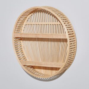 wohnli-moebel-suche-253236-1 Rundes Wandregal 75x75x15cm Bambus Braun Maisons du Monde Möbel Wohnzimmermöbel Regale