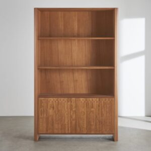 wohnli-moebel-suche-253291 Wohnli Möbelsuche - Bücherregal mit 2 Türen aus Akazienholz und 3 Regalböden