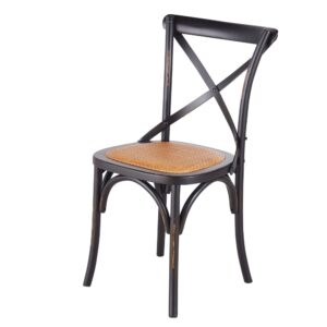 wohnli-moebel-suche-253300 Wohnli Möbelsuche - Schwarzer Bistrostuhl aus Birkenholz und Rattan
