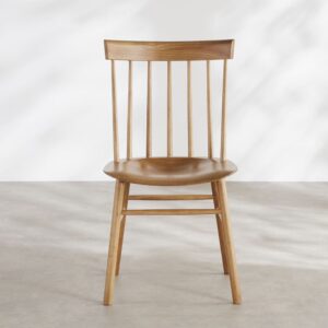 wohnli-moebel-suche-253674-1 Bistro-Stuhl aus massivem Gummibaumholz mit Spindeln 46.5x84x50.5cm Massivholz Braun Maisons du Monde Möbel Esszimmermöbel Stühle