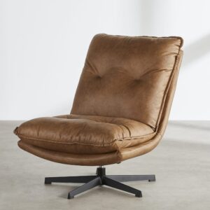 wohnli-moebel-suche-253894-1 Drehsessel aus gealtertem braun-schwarzem Stahl 74x91x96cm Stahl Braun Maisons du Monde Sofas und Sessel Sessel, Poufs und Fußbänke Sessel