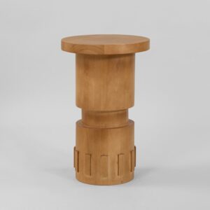 wohnli-moebel-suche-254308-1 Beistelltisch aus geschnitztem Akazienholz 34x55.5x34cm Holz Braun Maisons du Monde Möbel Wohnzimmermöbel Beistelltische