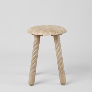 Hocker aus geschnitztem Mangoholz 35x49x35cm Holz Braun Maisons du Monde Möbel Wohnzimmermöbel Hocker