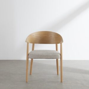 wohnli-moebel-suche-254377-1 Beige Esszimmerstuhl mit Beinen aus massivem Buchenholz 60.5x76x53.5cm Massivholz Beige Maisons du Monde Möbel Esszimmermöbel Stühle