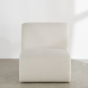 wohnli-moebel-suche-254922-1 Einzelne Chaiselongue für modulares Sofa aus beigefarbenem Polyestergewebe in Leinenoptik – 75 cm 75x77x96cm Mitteldichte Faserplatte Beige Maisons du Monde Sofas und Sessel Sofas Modulare Sofas