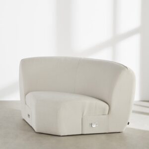 Eckteil für modulares Sofa aus beigefarbenem Polyestergewebe in Leinenoptik – 158 cm 160x79x102cm Mitteldichte Faserplatte Beige Maisons du Monde Sofas und Sessel Sofas Modulare Sofas