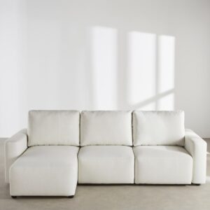 wohnli-moebel-suche-254988-1 Beiges Ecksofa für 4/5-Sitzer links 271.5x96x164cm Spanplatte Beige Maisons du Monde Sofas und Sessel Sofas Ecksofas