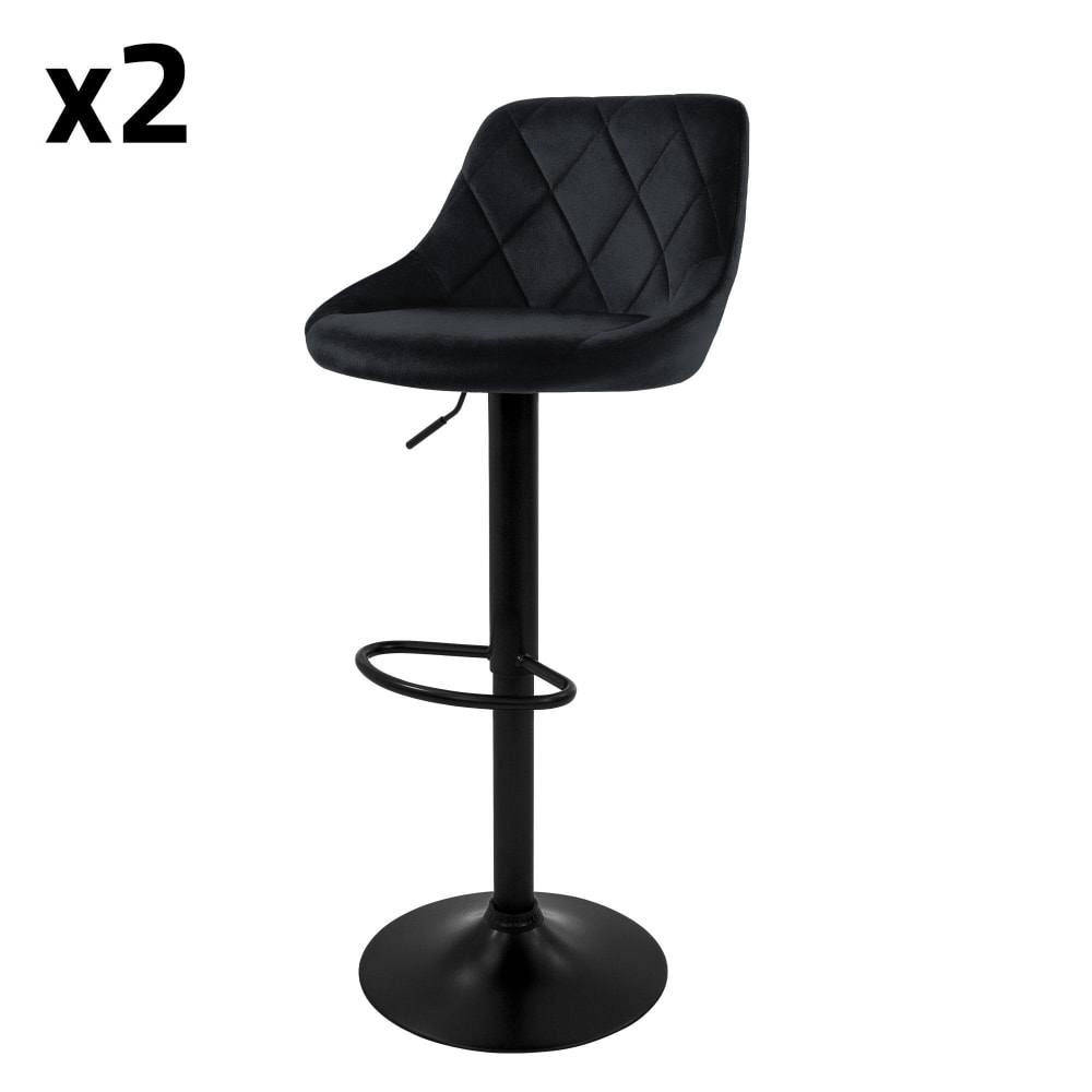 Wohnli Möbelsuche - 2er Set Barhocker aus Samt